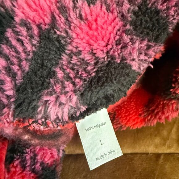 Maurices Shorts size L High Rise Sherpa Plaid Pajama Casual - Picture 3 of 8